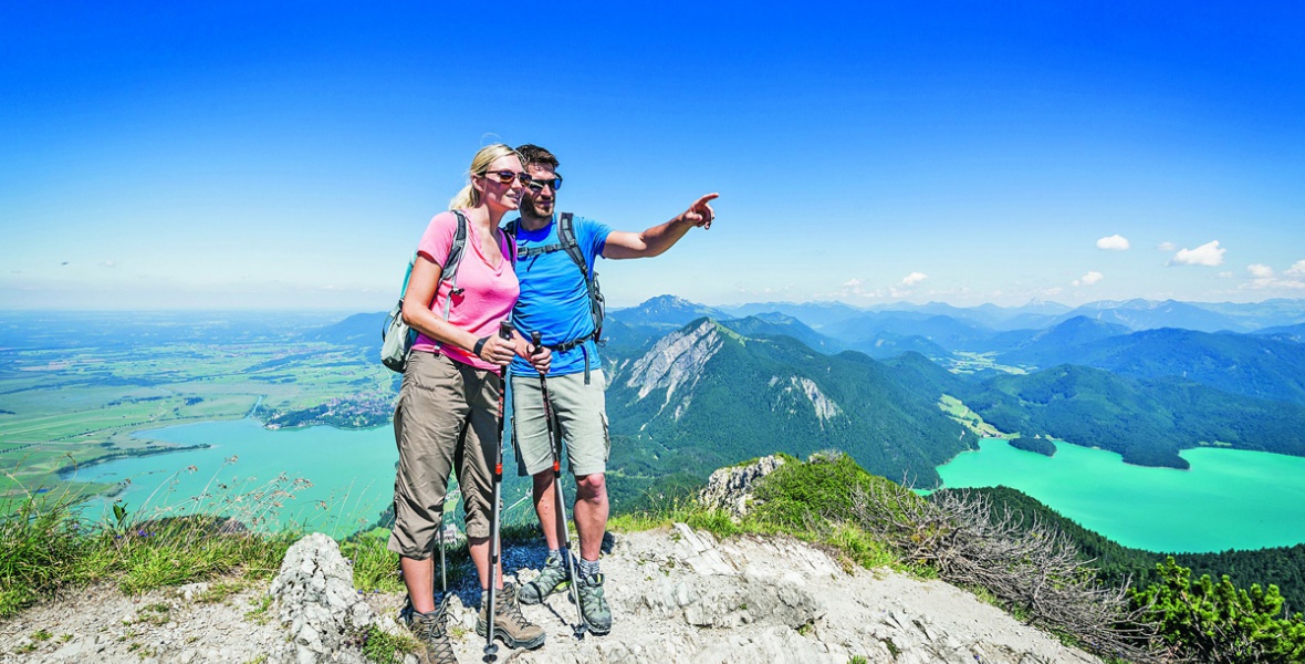 Gute Aussichten: Vom Herzogstandgipfel lässt sich das Tölzer Land von oben bestaunen. 